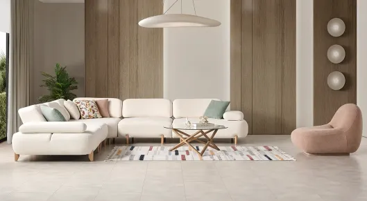 Product img 2, Perla Ahşap Ayaklı Yataklı Köşe Koltuk Takımı